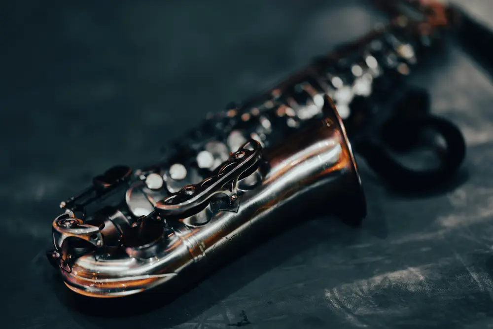 close up of a saxophone