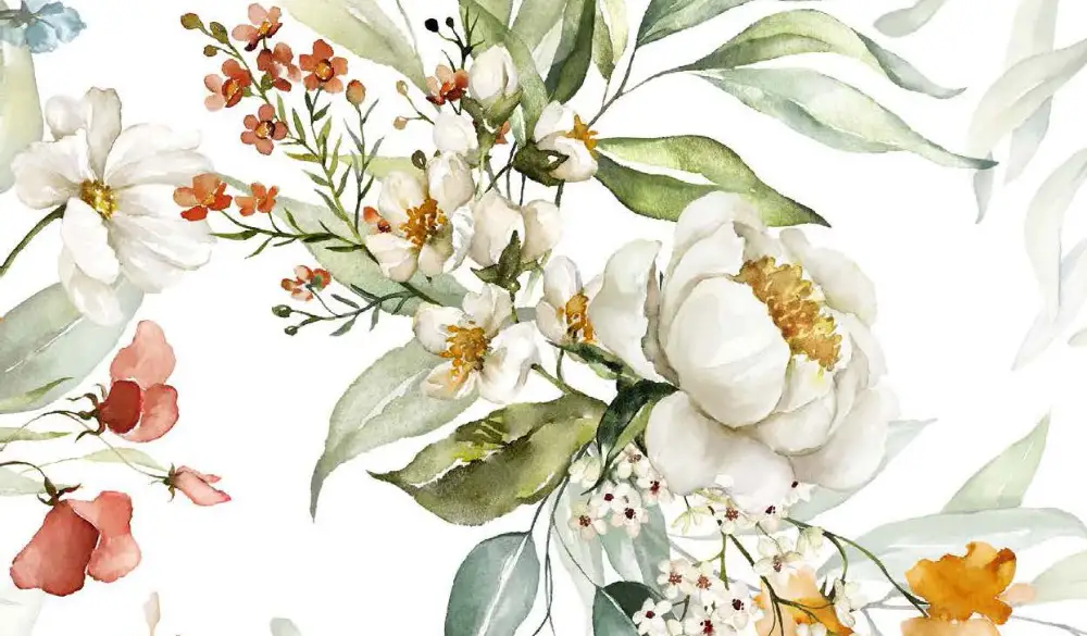 watercolor painting of flowers
