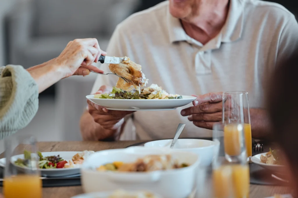 healthy food being served on a plate